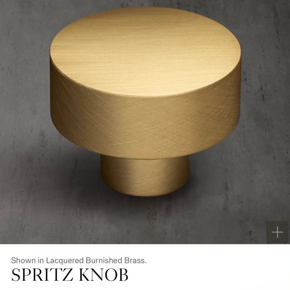 4 - Restoration Hardware Spritz Knob in Burnished Brass